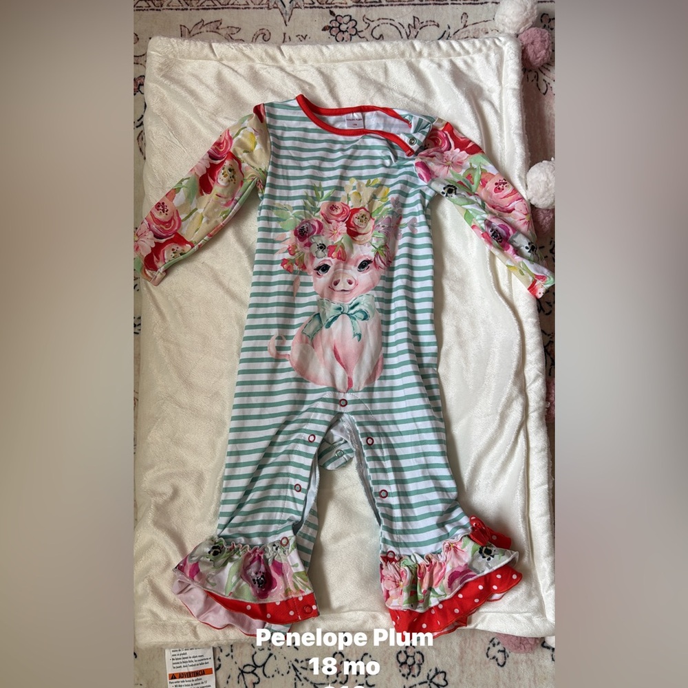 Penelope Plum Floral Romper